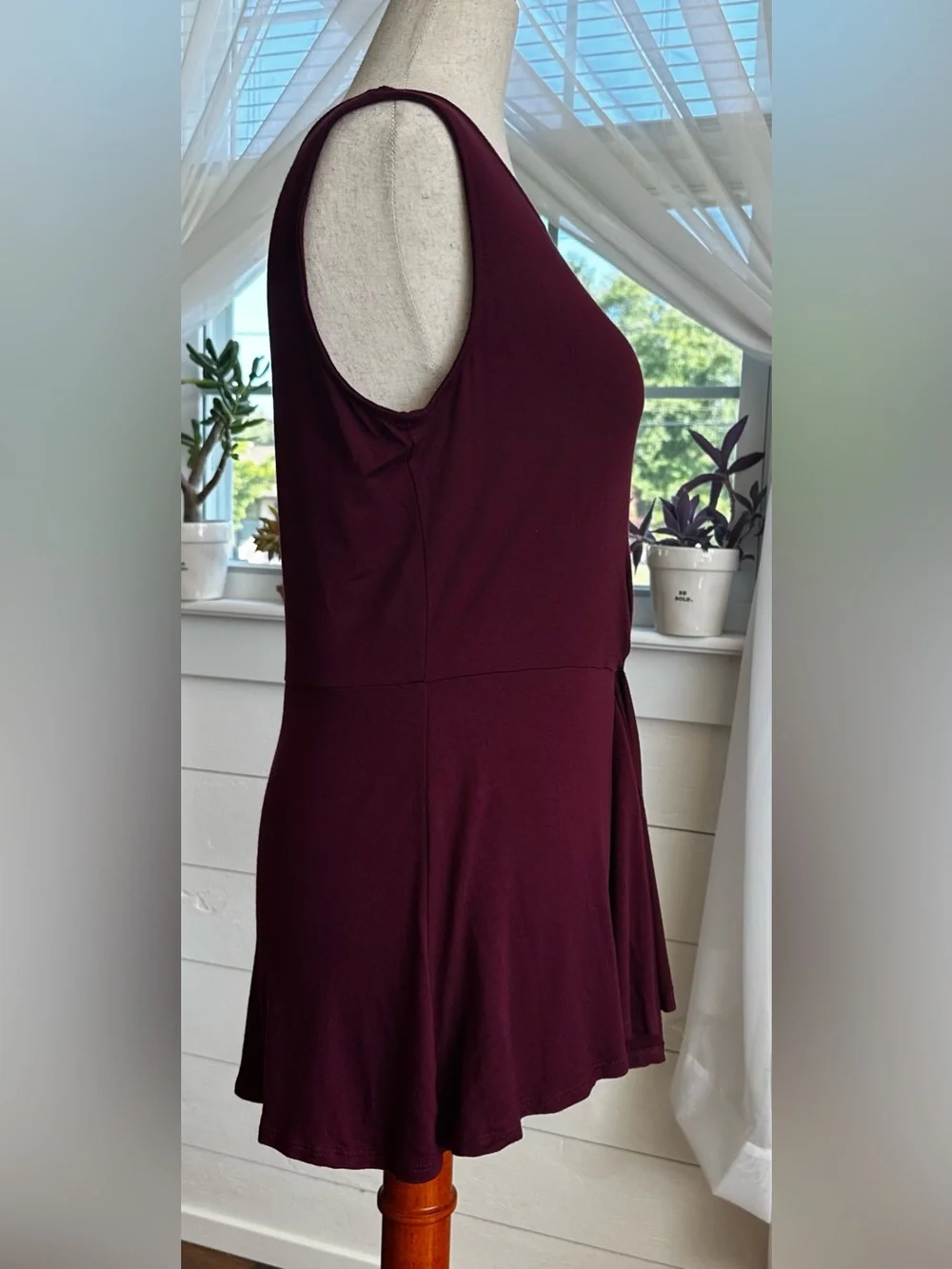 Michael Stars Burgundy Sleevelss Francie Twisted Knit Tunic Top NWT Size M